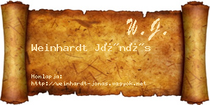 Weinhardt Jónás névjegykártya